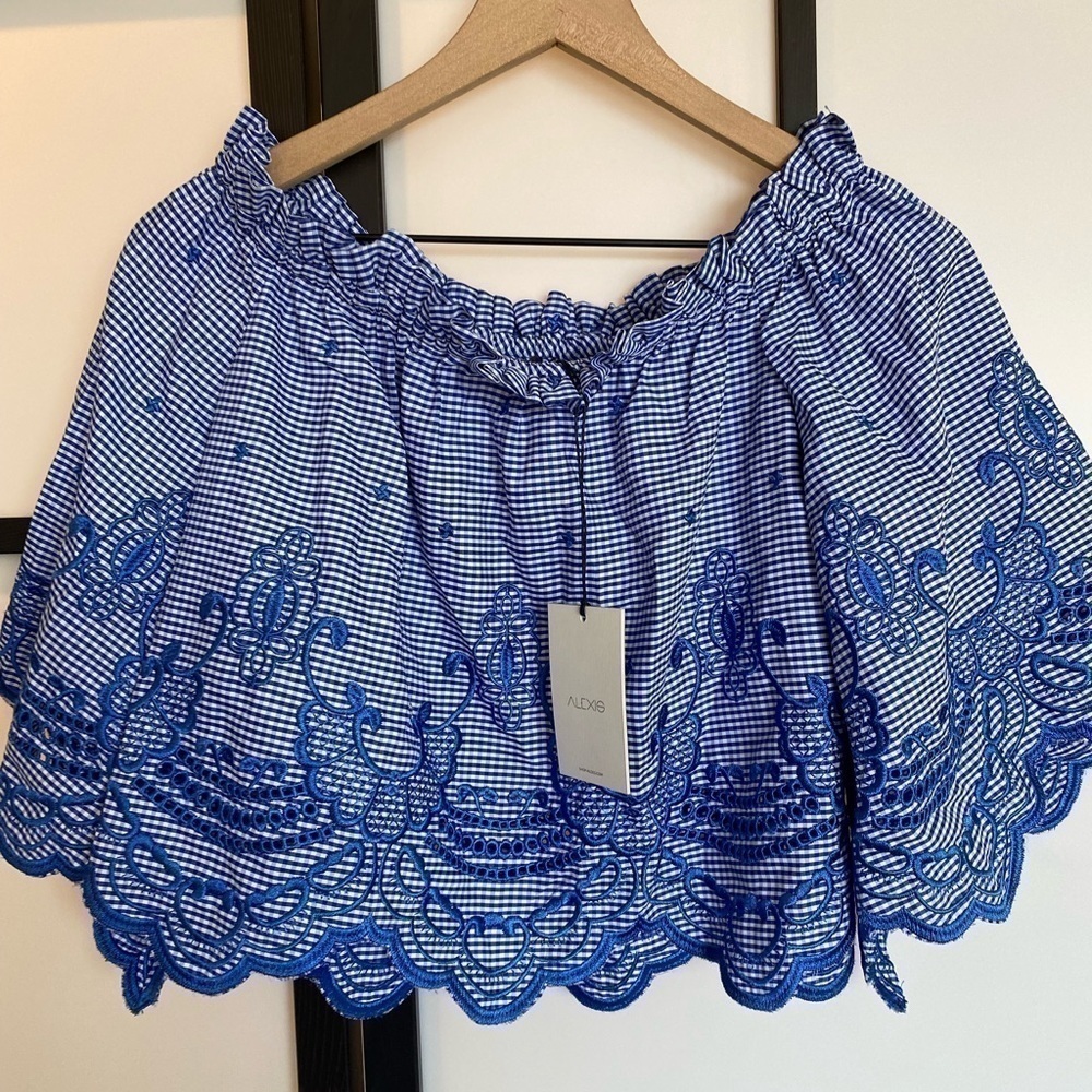Alexis off the shoulder embroidered top. Size small. NEW - Picture 4 of 16